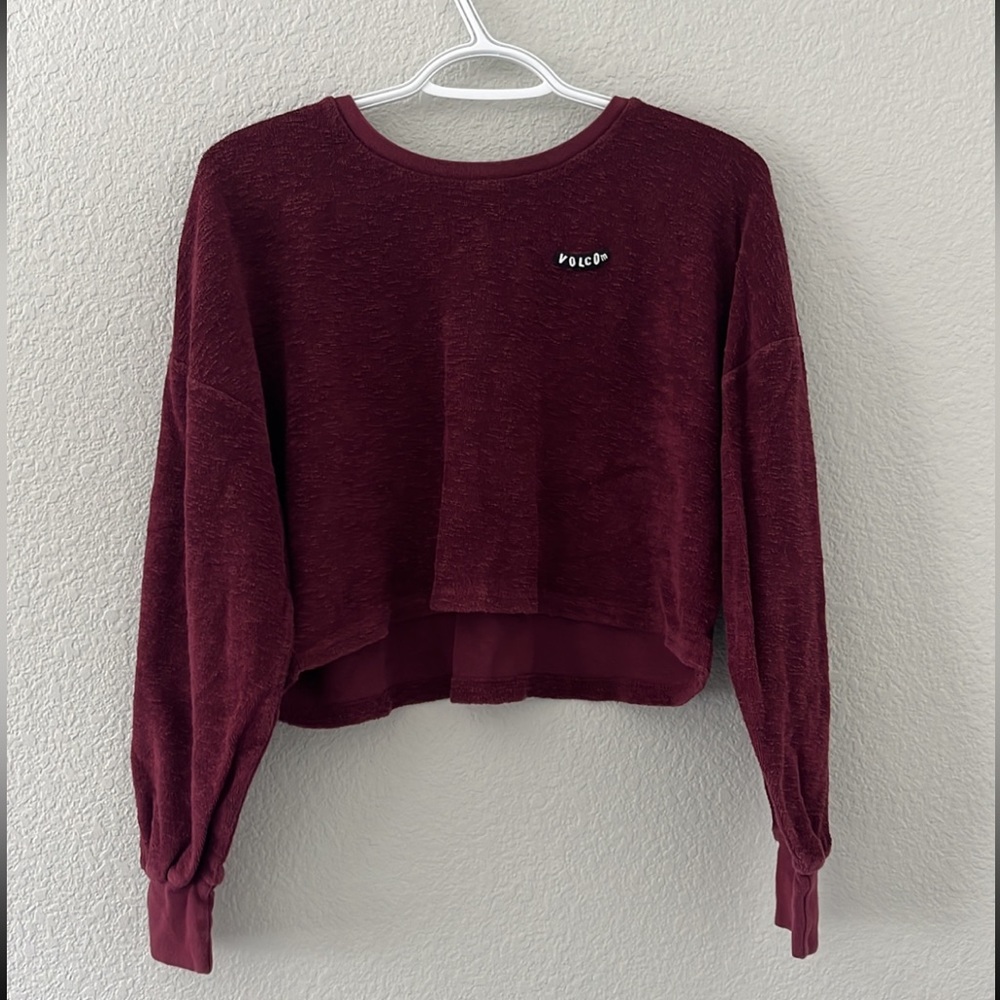 volcom cropped sweatshirt